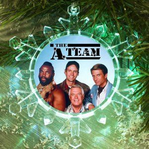The A-Team tv show Snowflake Blinks Lit Holiday Christmas Tree Ornament